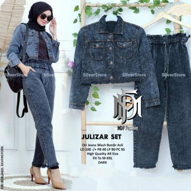 GARANSI ONE SET JAKET JEANS SNOW ORI / JAKET CROP WANITA / JAKET JEANS WANITA CROP ONE SET / ONE SET