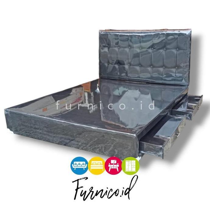 Terlaris Divan Laci Sandaran Ranjang Set 180X200 King Size Oscar