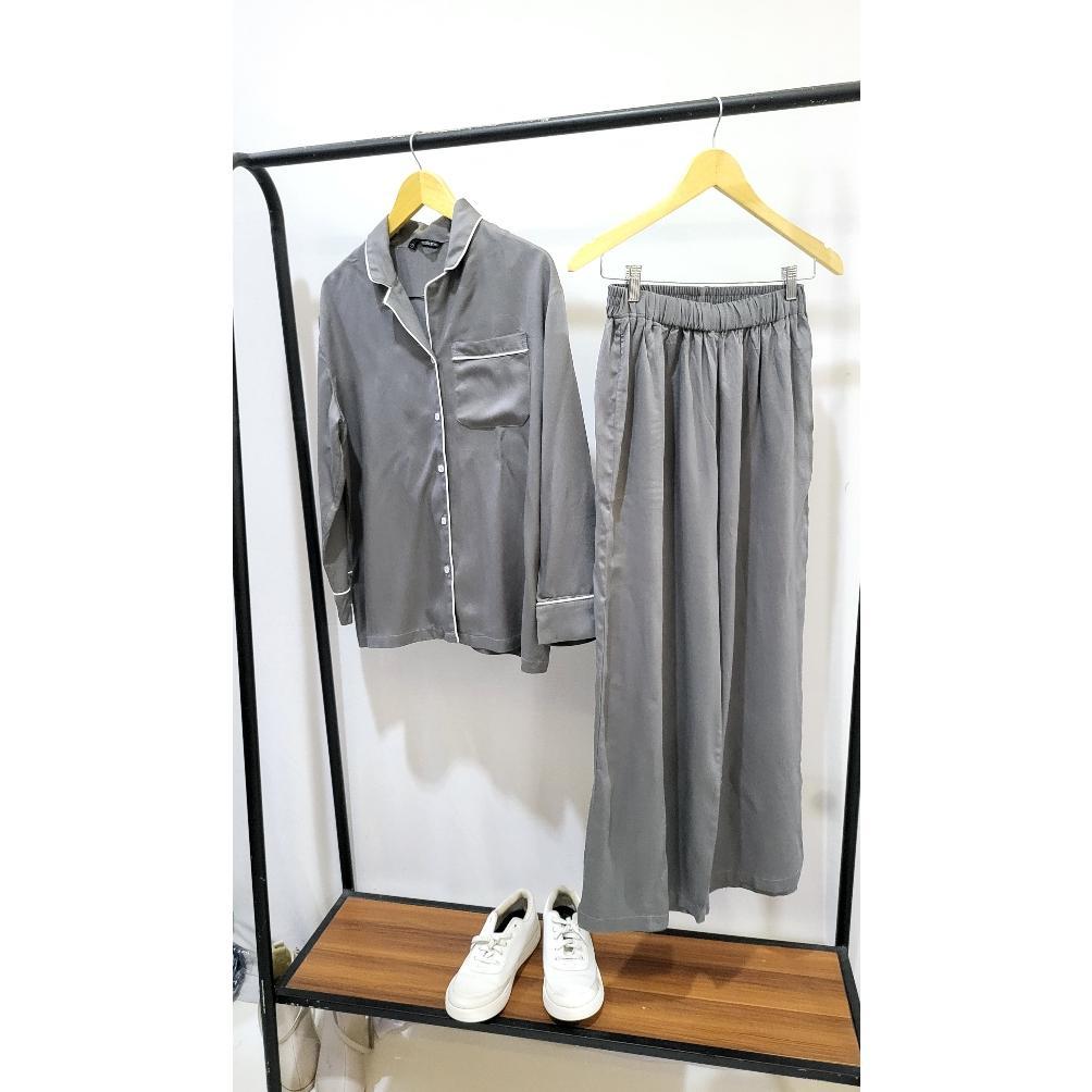 bestpromo setelan baju tidur piyama couple pasangan bunda ayah fit l- xxl lezahrasignature piama len