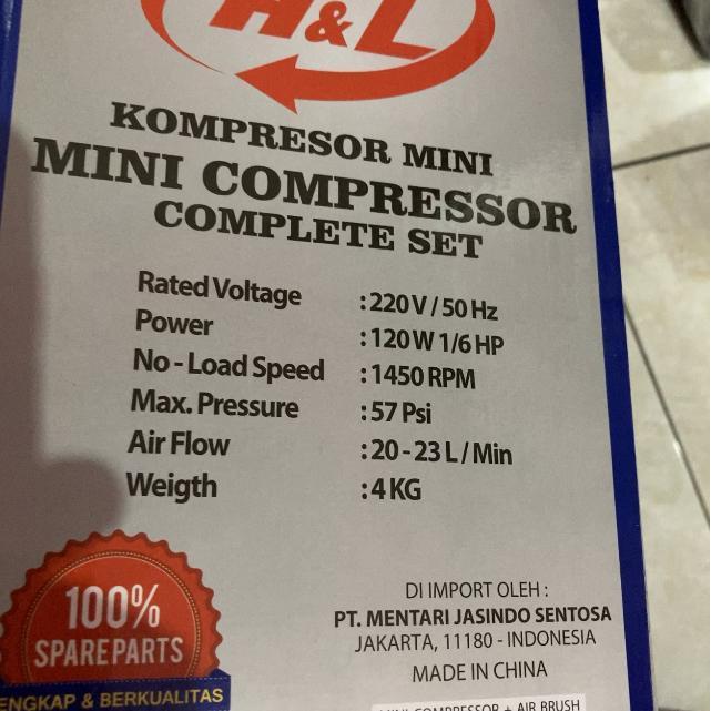 PAKET NGECAT Kompresor Mini AIR BRUSH Compressor Angin SET Painting
