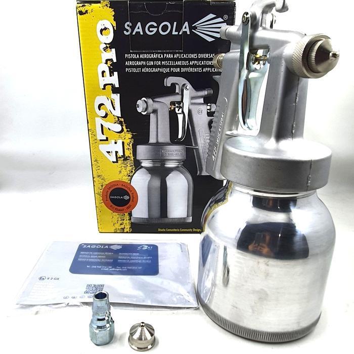 Spray Gun SAGOLA 472 PRO Original 600cc / Spray Gun Tabung Bawah