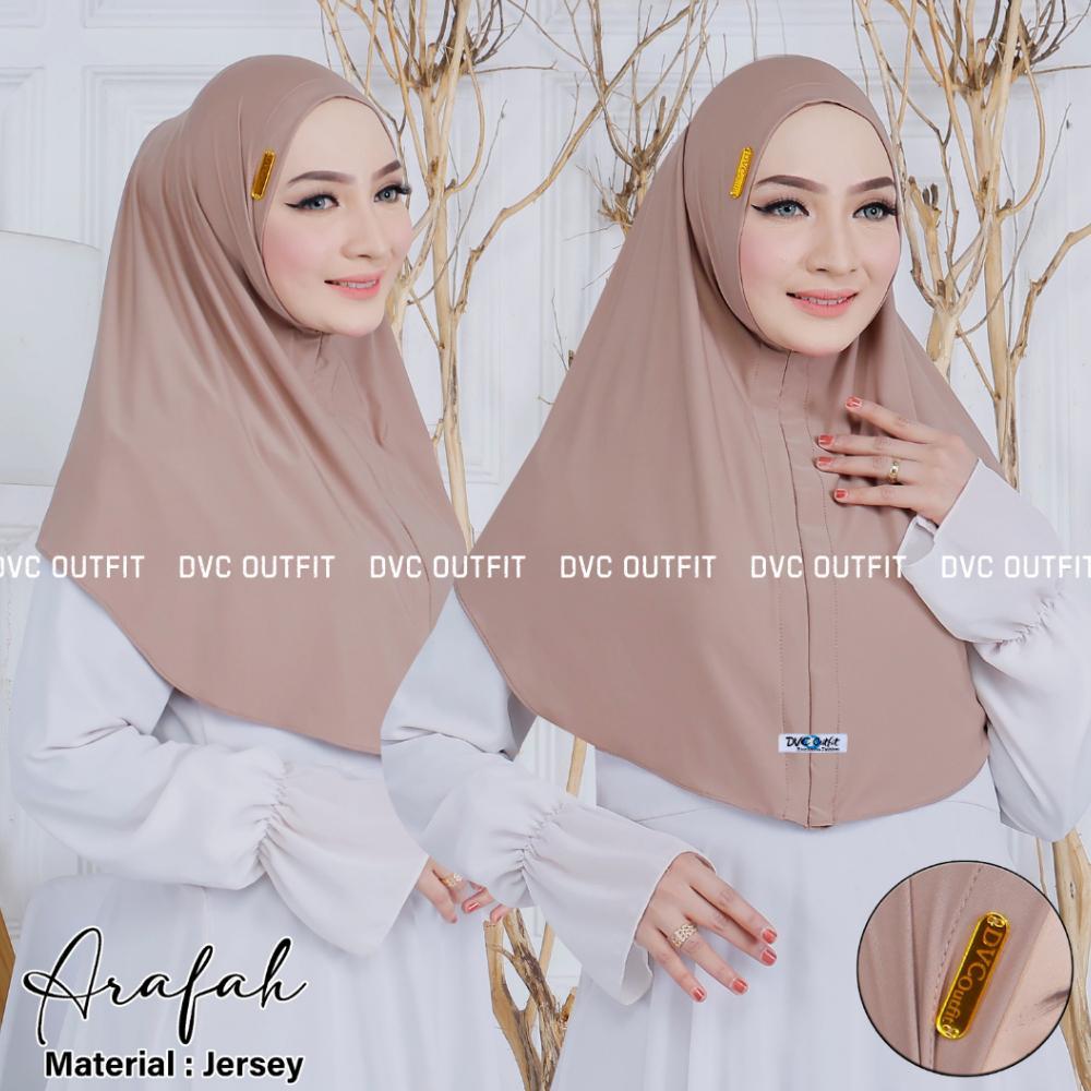 Promo Jilbab Instan Bergo Arafah Jersey / Kerudung Hijab Bergo Malay Akrilik Premium
