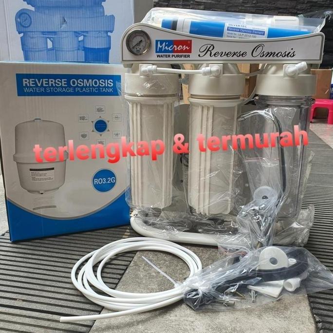 Mesin Ro 100Gpd / Filter Air Minum 100 Gpd + Pressure Gauge