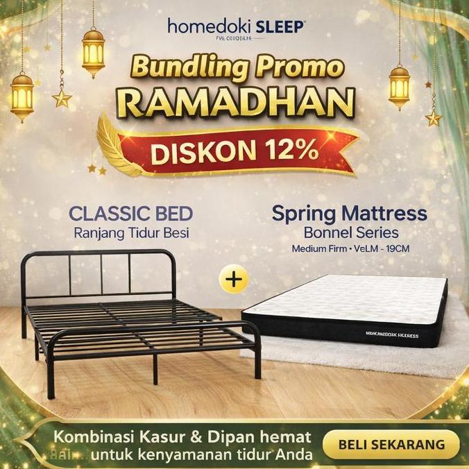 Terlaris Homedoki Classicbed Series / Divan Besi / Dipan / Tempat Tidur Besi / 180X200