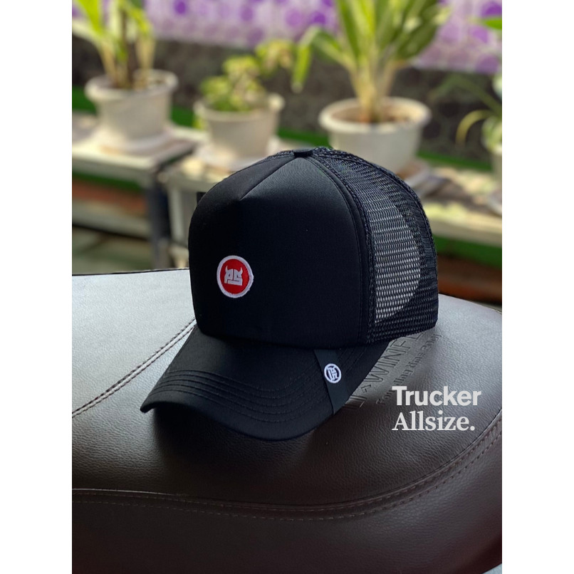 PROSHOP Topi Jaring Pria Dewasa Orginal Distro Hitam Logo Merah Dloozy Official PSXTR-HLM