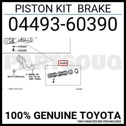 HOT DEAL KARET MASTER REM 04493-60390 ORI LANDCRUISER 2016- 