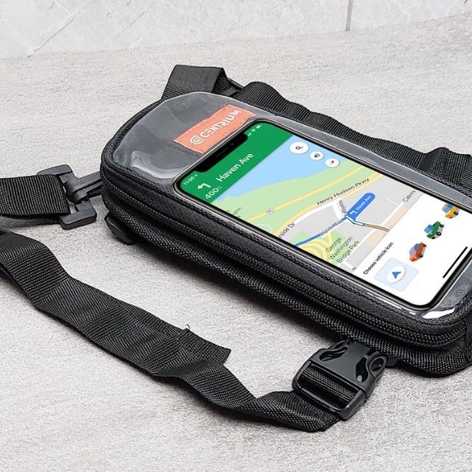 Centrium Tas Holder Hp Motor Touchscreen 2 In 1 Dompet Gantungan Handphone Kalung Leher Gojek Grab