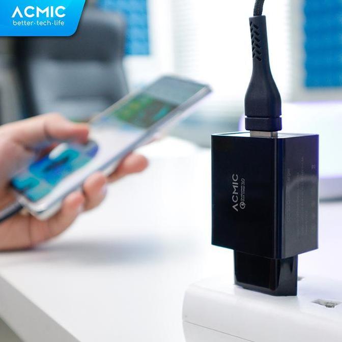 ACMIC CQC01 USB 18W Kepala Charger Fast Charging Adaptor - Spring Lilac,CQC01 Only