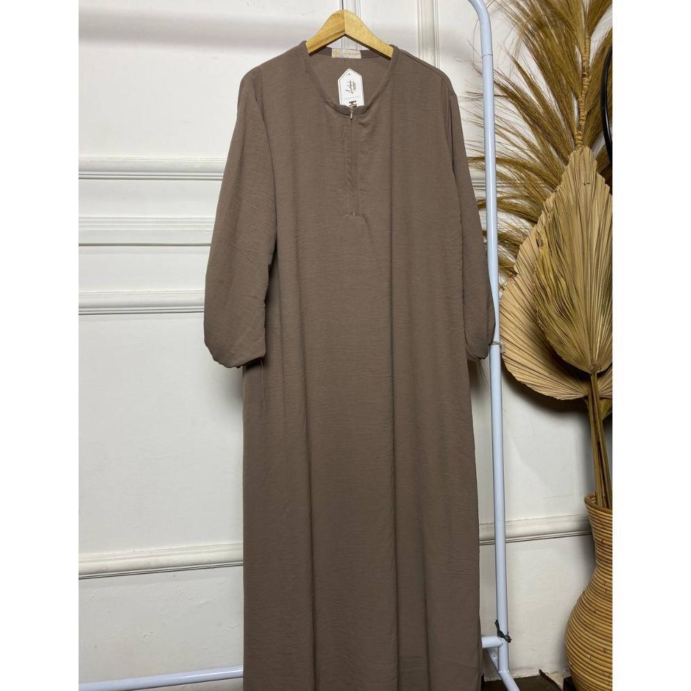 TERLARIS (LANGSUNG DI KIRIM)GAMIS SEMI ABAYA JUMBO LD 130 / GAMIS BALON CRINKLE / LENGAN BALON / ABA