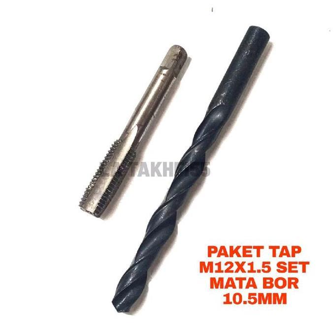 Paket Tap Baut 17 M12X1.5 Set Mata Bor 10.5Mm Bukan Baut 12 Baru