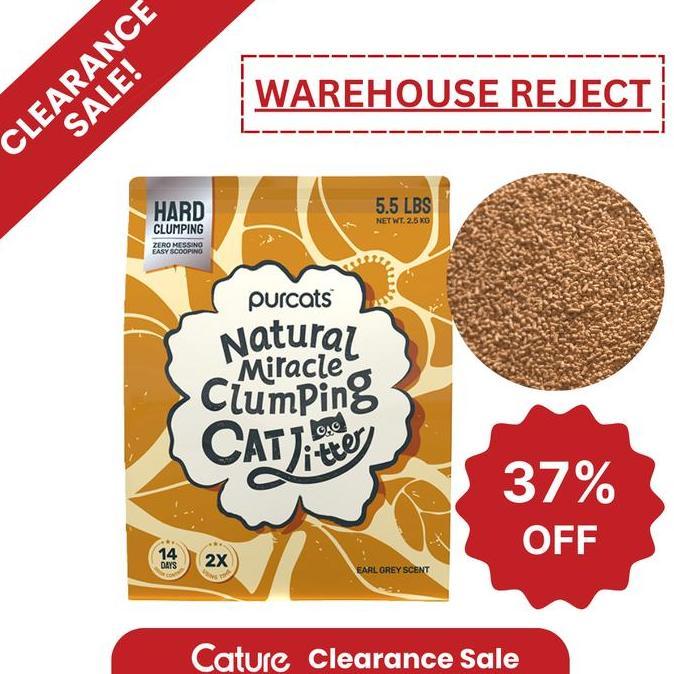 cature - natural miracle clumping cat litter earl grey scent