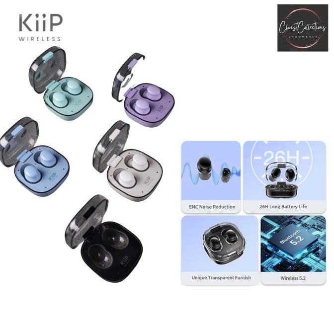 KIIP WIRELESS TWS BLUETOOTH HEADSET EARPHONE EARBUDS STEREO HIFI DTS12 MICROPHONE JERNIH
