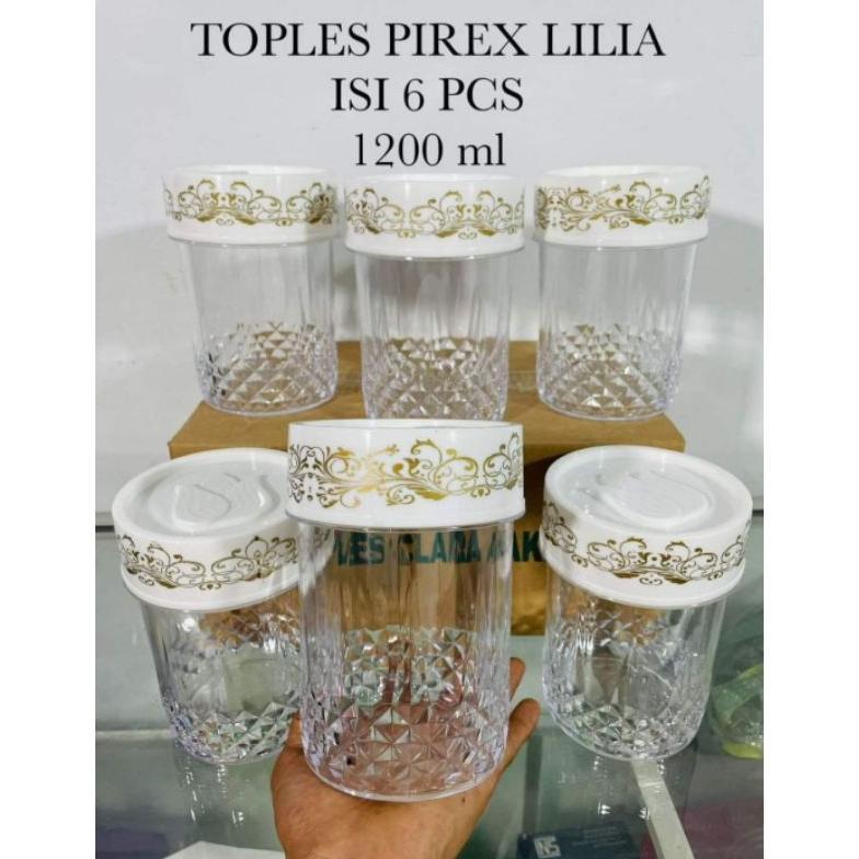 AZAHRAKOLEKSI TERMURAH TOPLES LEBARAN PIREX LILIA 1200 ML SET 6 ORIGINAL