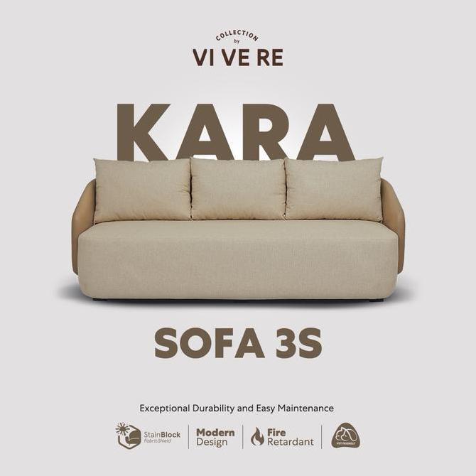 VIVERE Kara Sofa 3 Seater - Sofa Ruang Tamu