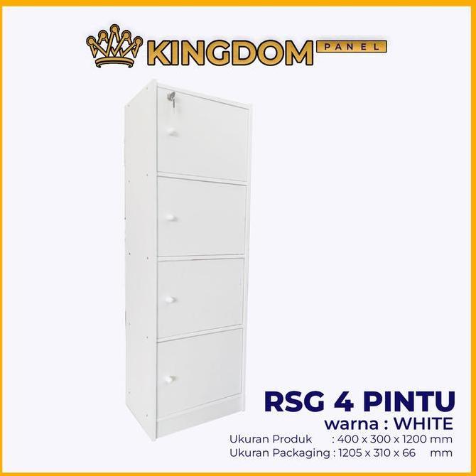 Rak Buku Serba Guna 4 Pintu Lemari File Kecil Kunci Baru