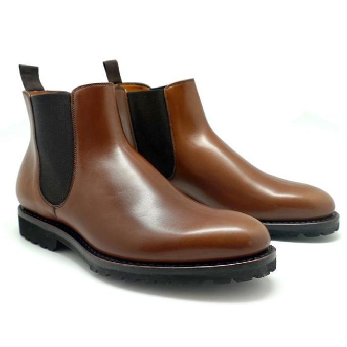 Fortuna Shoes Sepatu Kulit Pria Chelsea Boots - Vibram Rubber 8166