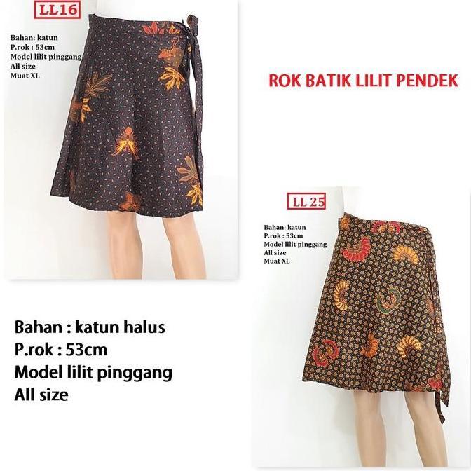 Bawahan Batik Rok Batik Lilit Pendek AS