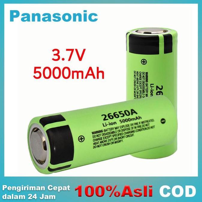 Panasonic original 5000mAh baterai lithium kapasitas tinggi 26650a 26650 untuk baterai isi ulang pen