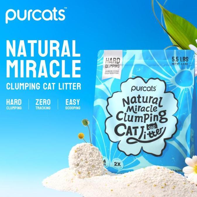 cature - natural miracle clumping cat litter chamomile scent