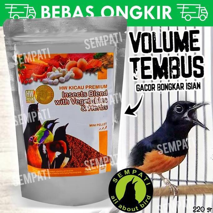 HARGA TERBAIK - PAKAN BURUNG MURAI BATU INSECT BLEND PREMIUM HW WITH VEGETABLES KICAU
