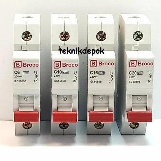 SIKRING 6 AMPERE SEKRING LAMPU ALAT PEMUTUS ARUS LISTRIK MCB BROCO PROMO