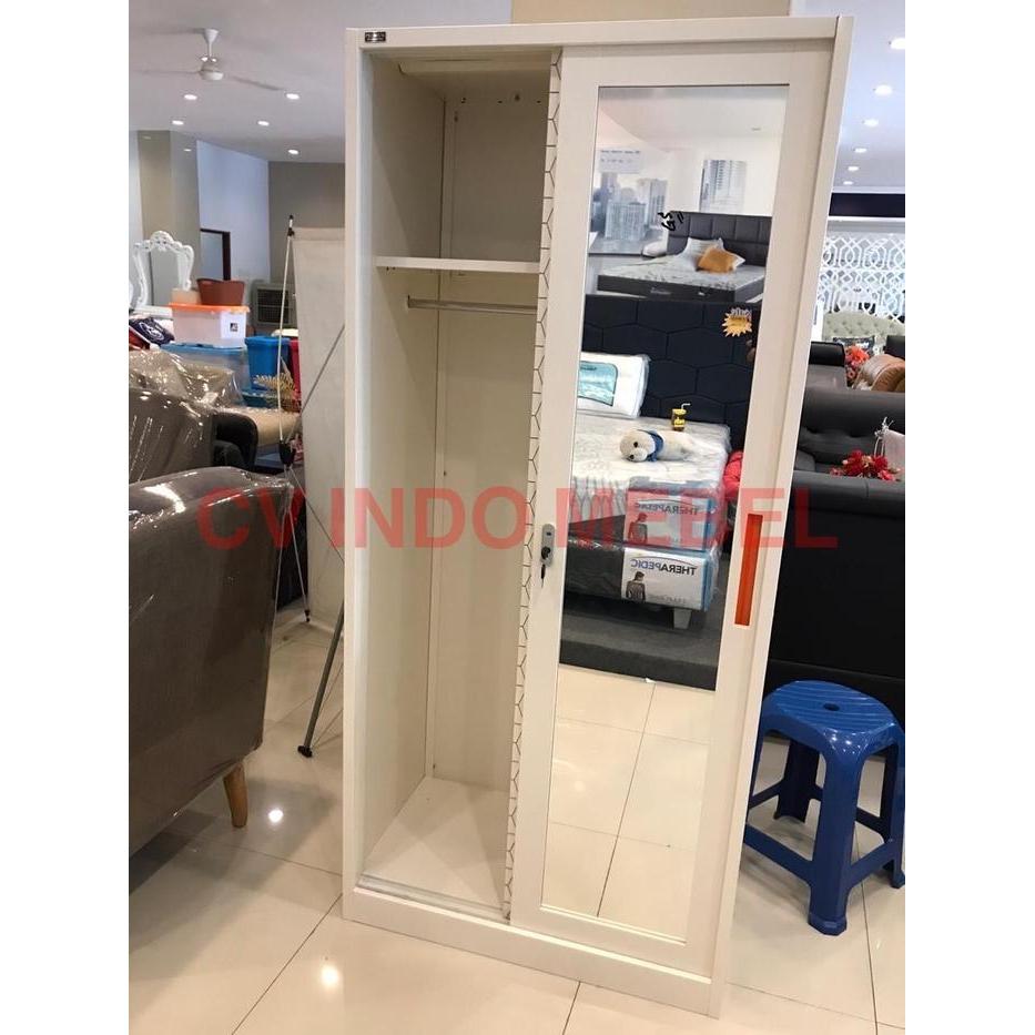 Lemari pakaian besi sliding impor mewah murah ready stock makassar