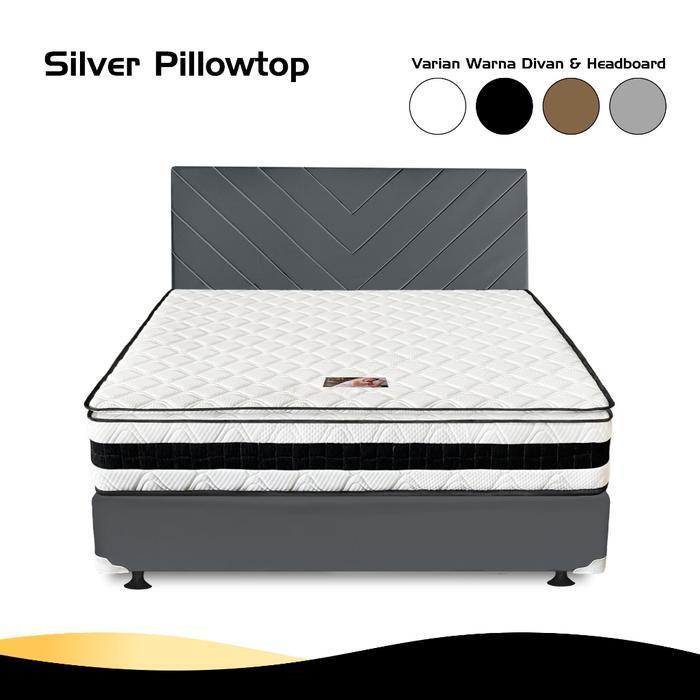 First Coil Springbed Silver Pillowtop - Kasur Springbed Fullset
