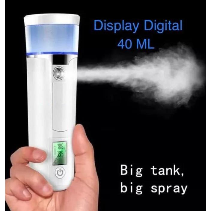Nano Spray Wajah-Nano Mist Spray-40ML-Ada indikator Baterai dan Pelembab Kulit Facial Nirkabel