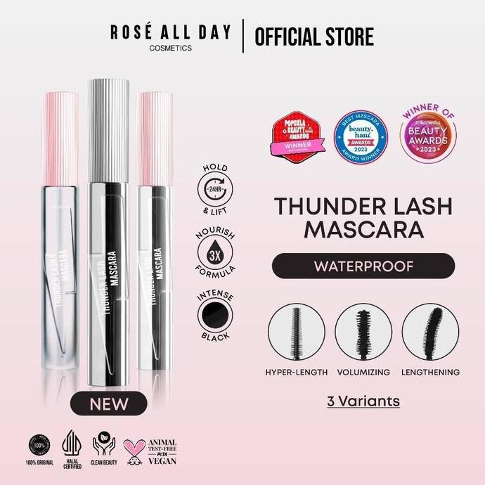 FLASH SALE - ROSE ALL DAY All New Thunder Lash Mascara Original - Maskara