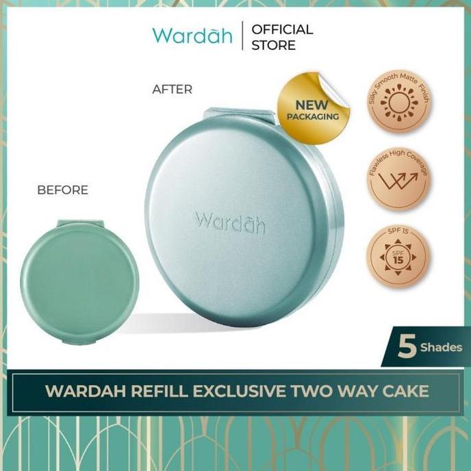 NEW - Wardah Refill Exclusive Two Way Cake 12gr  - Bedak Padat Refill - Compact Powder - TWC