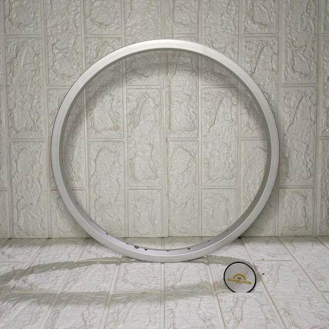 Velg Rims 18 Alloy Silver Lubang 28H Valve AV Bisa V dan U-Brake Sepeda Anak BMX Mini Lipat Seli 18 