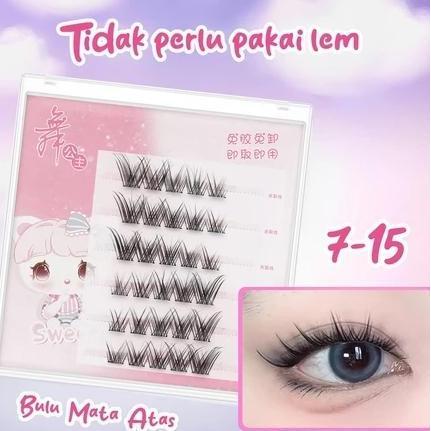 TERLARIS - [TANPA LEM] Bulu Mata Palsu Instan Individual Eyelashes Reusable Make up Douyin Natural