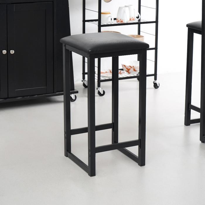 Informa Mora Set Meja Makan 4 Bangku - Hitam Meja Bar Kursi Cafe