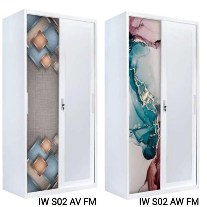 Lemari Pakaian Besi Sliding Pro Design 90 Promo Murah Baru