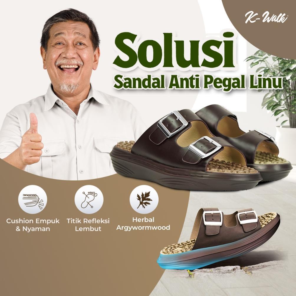 (Terbaru) [Deddy Mizwar Approved] Jaco Kwalk Kozui Sandal Kesehatan Terapi Refleksi Rematik K-Walk S