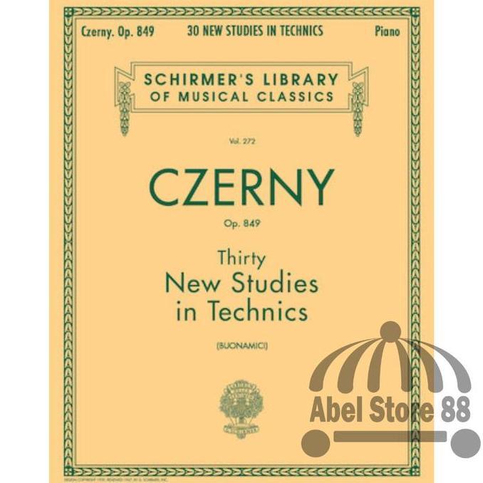 Czerny Op. 849 30 New Studies In Technic Schirmer Buku Teknik Piano