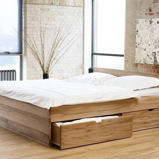 dipan minimalis ranjang tempat tidur  uk140x200x50cm kayu solid