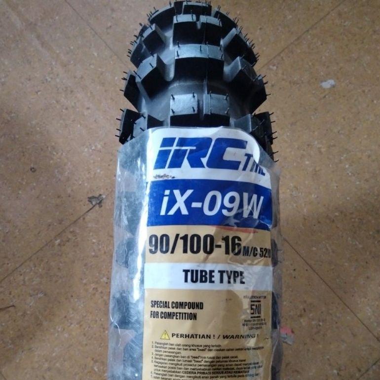 BAN TRAIL IRC 90 100 RING 16 IX-09W Ban Luar Motor Motocross Moto Cross IRC IX 09W IX09W 90/100-16 T