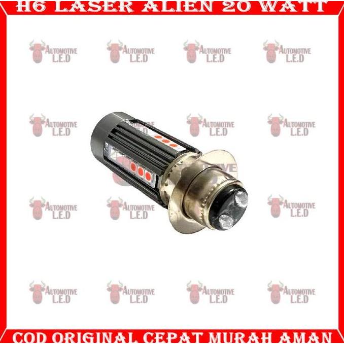 VASRUFK ORIGINAL LAMPU UTAMA MOTOR H6 LASER 30 LED ALIEN H6 LED LASER 2 WARNA HI / LOO 20 WATT | BOH