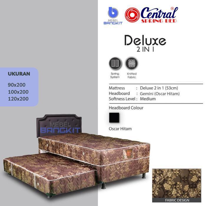 Central Matras Set Central Deluxe Kasur sorong 2 in 1 SET 90/100/120 Garansi 10 Tahun kasur tingkat