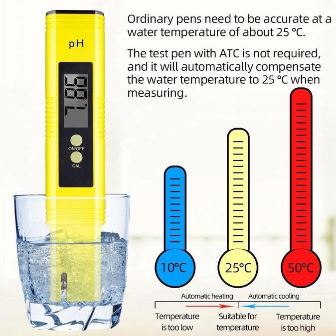 ZHAMBIRE PH Meter TDS Meter Hidroponik TDS 3 Alat Pengukur PH Air tds meter pena dan ph meter Almina