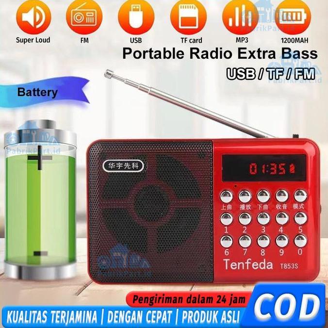 KRISWO Radio Bluetooth Murottal Digital JOC Speaker Al-Qur'an FM/SD/USB/MP3 Player, Radio Qur'an Por