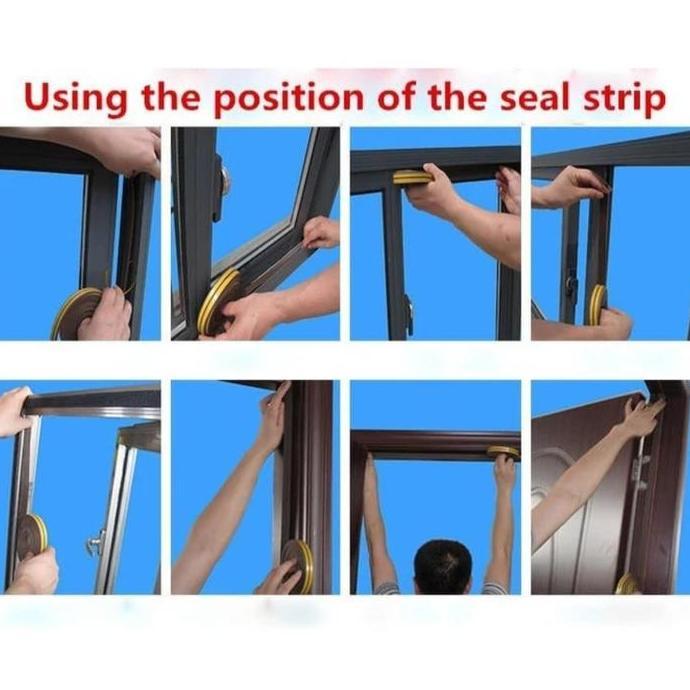 Door Seal List Peredam Suara Karet Pintu Kayu Pintu Alumunium Jendela Per Roll murah