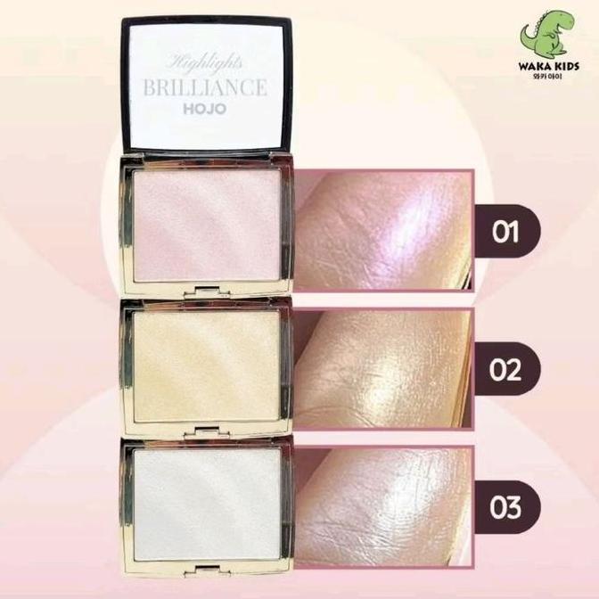 STOK TERBATAS - (BPOM) Hojo Highlighter Brilliance Pallete Gliter Original 100% Hojo Blush On Make U