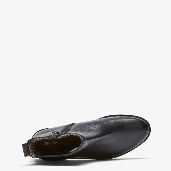 Ready Rockport Ryleigh Gore Chel WP Boots Wanita Original Leather-Black