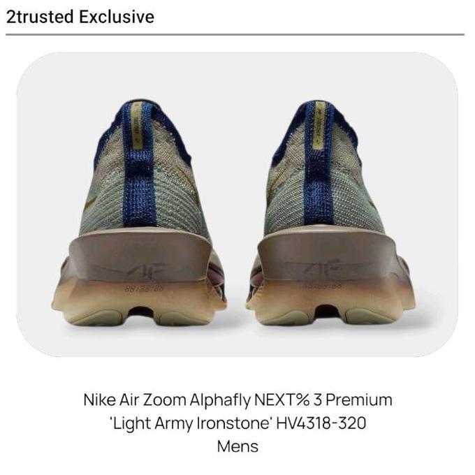 Ready Nike Air Zoom Alphafly NEXT% 3 Premium 'Light Army Ironstone' HV4318-320 Mens Running Shoes