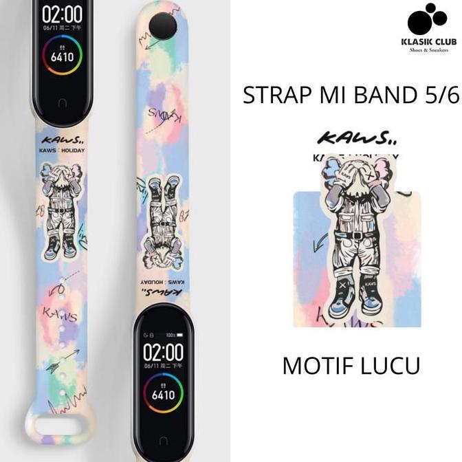 Thebest- Strap MiBand 5 6 Strap Silicone Tali Pengganti Xiaomi Mi Band 6 Anime