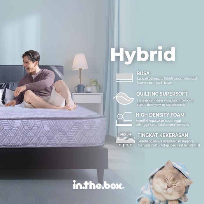 Kasur Busa IN THE BOX HYBRID Ukuran 200x200 (Super King) FREE BANTAL