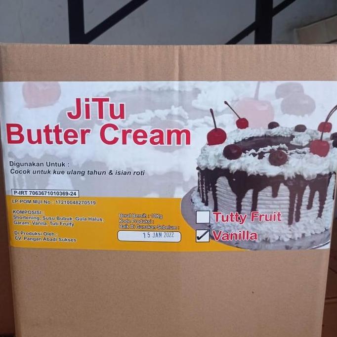 Butter Cream Vanila Jitu 1kg / Butter Cream Rasa Vanilla 1kg Termurah
