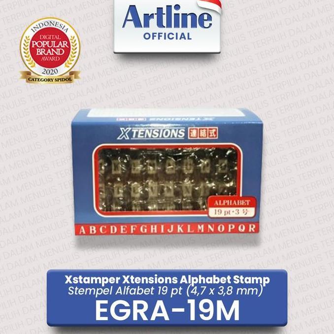 ARTLINE Xstamper Xtensions Alphabet Stamp / Alfabet Stempel EGRA-19M